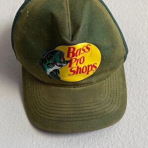 OG Vintage Style Bass Pro Shops Olive Green Reptile Hat